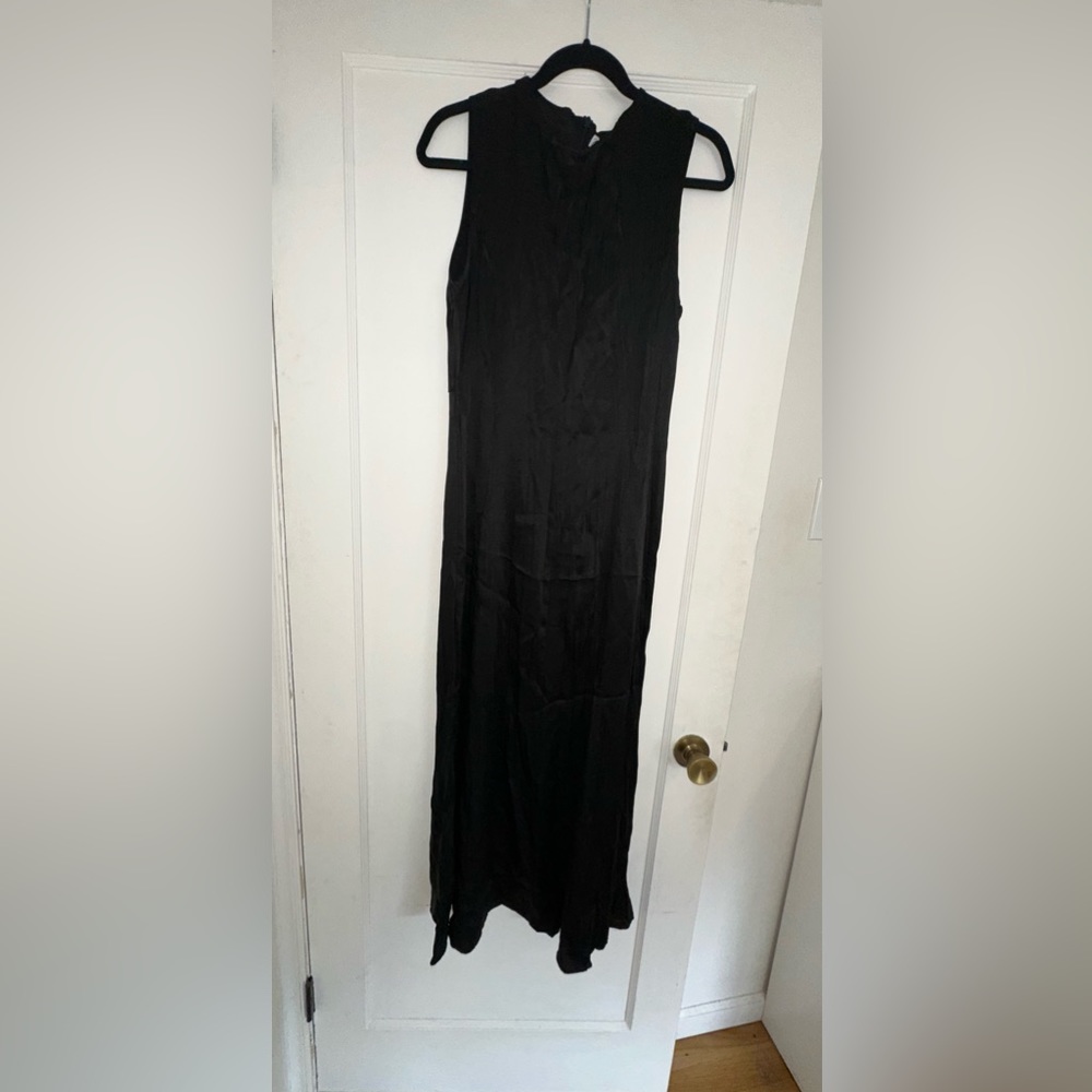 Zara Back Cut Out/Tie Midi Black Dress